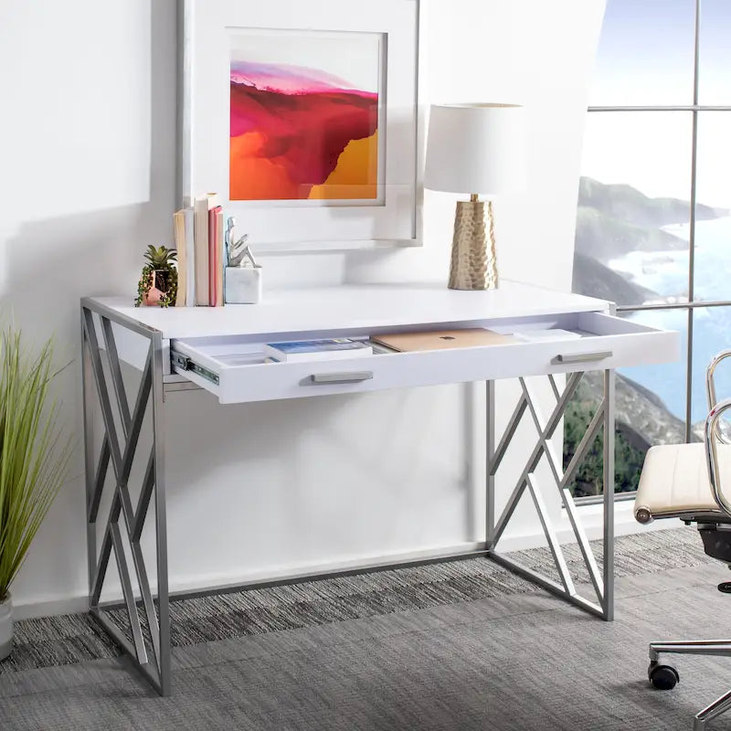 Modern Dual-Tone 1-Drawer Desk