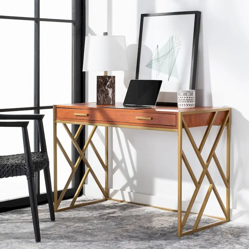 Modern Dual-Tone 1-Drawer Desk