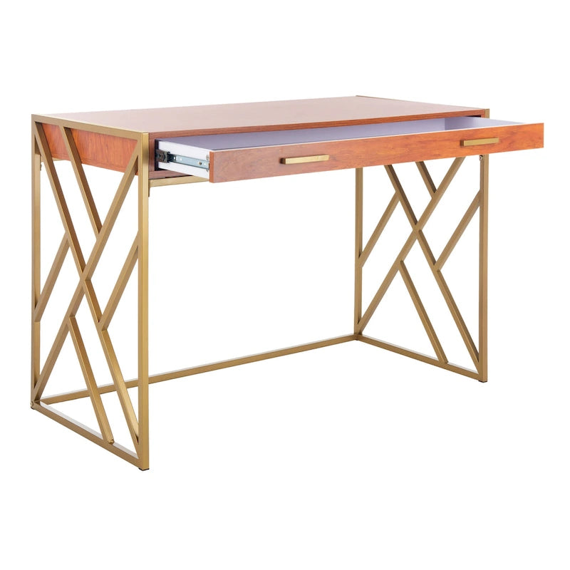 Modern Dual-Tone 1-Drawer Desk