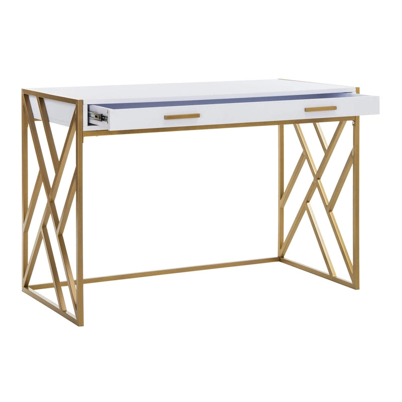 Modern Dual-Tone 1-Drawer Desk