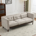 Modern Upholstered 3-Seater Tufted Sofa Couch for Living Room