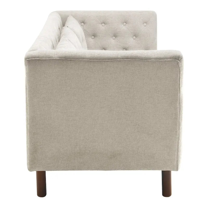 Modern Upholstered 3-Seater Tufted Sofa Couch for Living Room