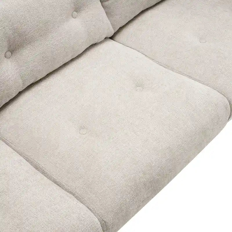 Modern Upholstered 3-Seater Tufted Sofa Couch for Living Room