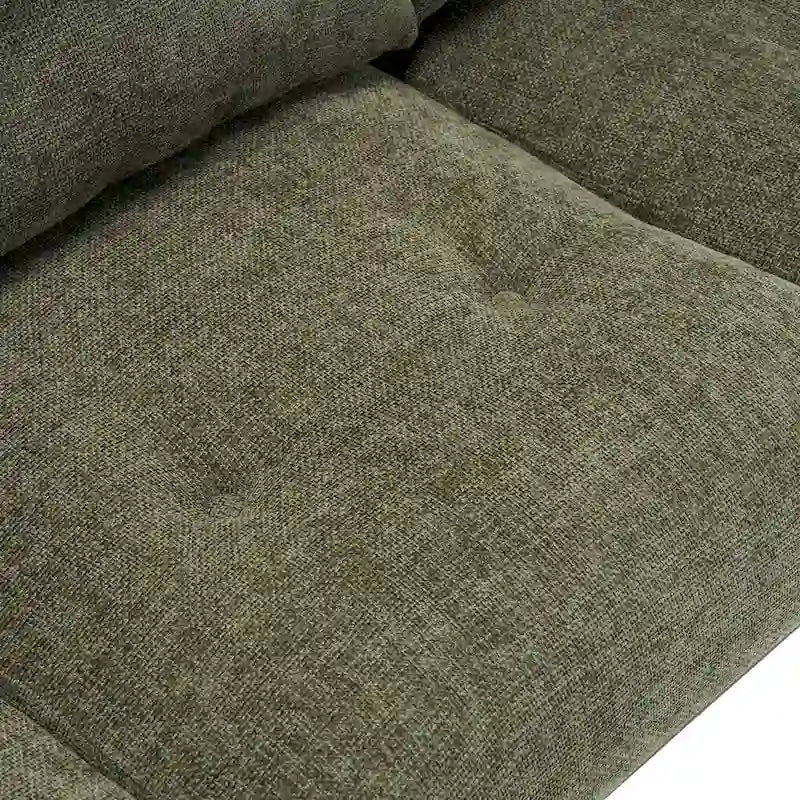 Modern Upholstered 3-Seater Tufted Sofa Couch for Living Room