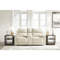Signature Design by Ashley Dahlmoore Beige Power Reclining Loveseat with Console - 76 W x 42 D x 40 H