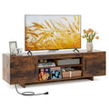 TV Stand for 70 TVs Modern Entertain Center with Power Outlet