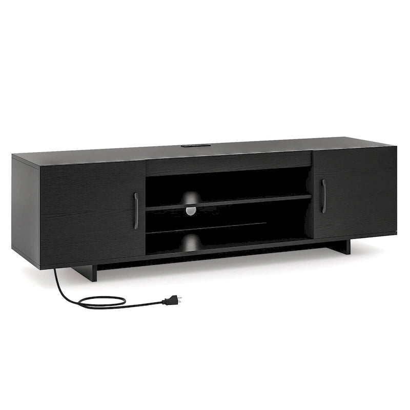 TV Stand for 70 TVs Modern Entertain Center with Power Outlet