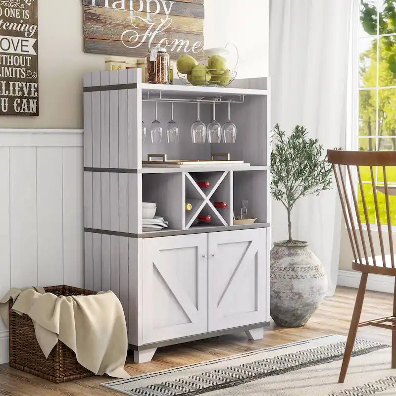 Credenza rustica con 6 ripiani per vino