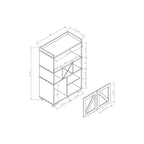 Credenza rustica con 6 ripiani per vino