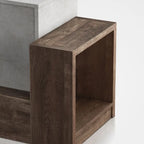 Industrial Oak and Light Grey 71-inch 4-Shelf TV Console