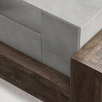 Industrial Oak and Light Grey 71-inch 4-Shelf TV Console
