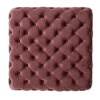 Modern Glam Button Tufted Velvet Ottoman