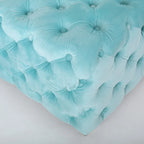 Modern Glam Button Tufted Velvet Ottoman