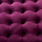 Modern Glam Button Tufted Velvet Ottoman