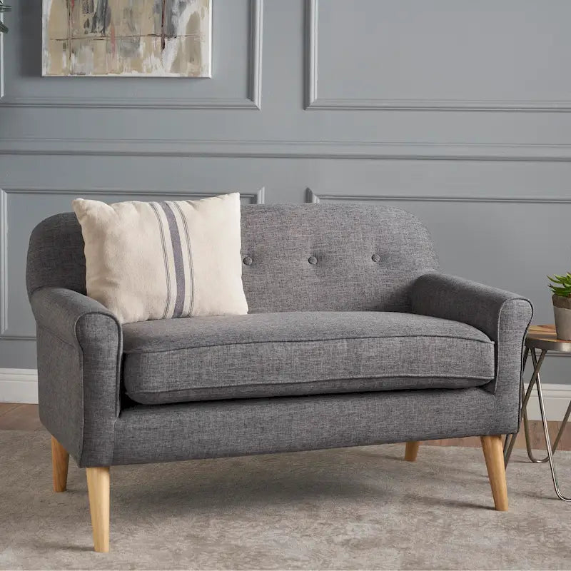 Mid-Century Fabric Loveseat