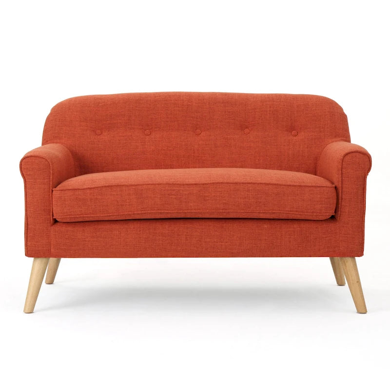 Mid-Century Fabric Loveseat