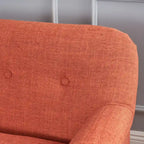 Mid-Century Fabric Loveseat