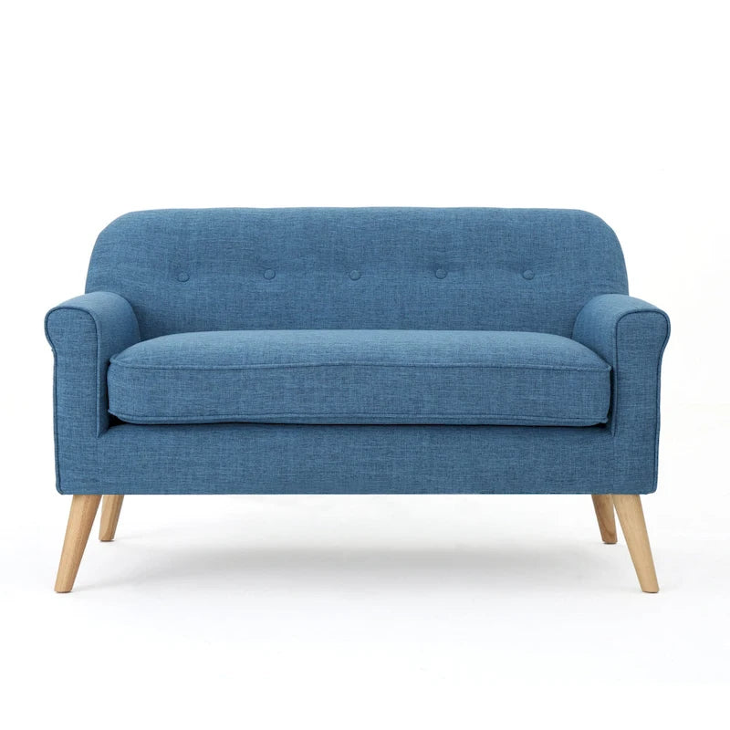 Mid-Century Fabric Loveseat