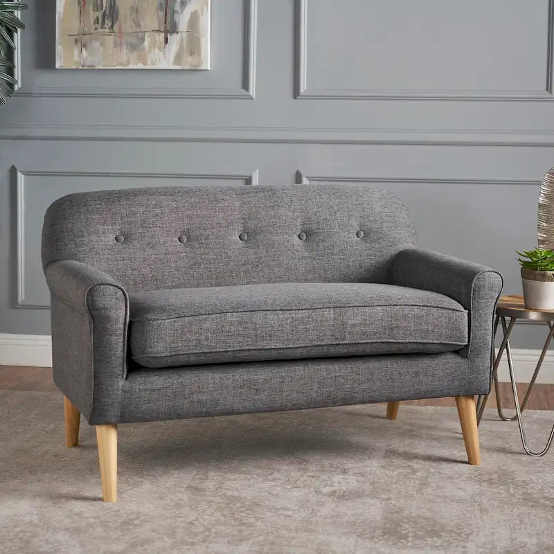 Mid-Century Fabric Loveseat