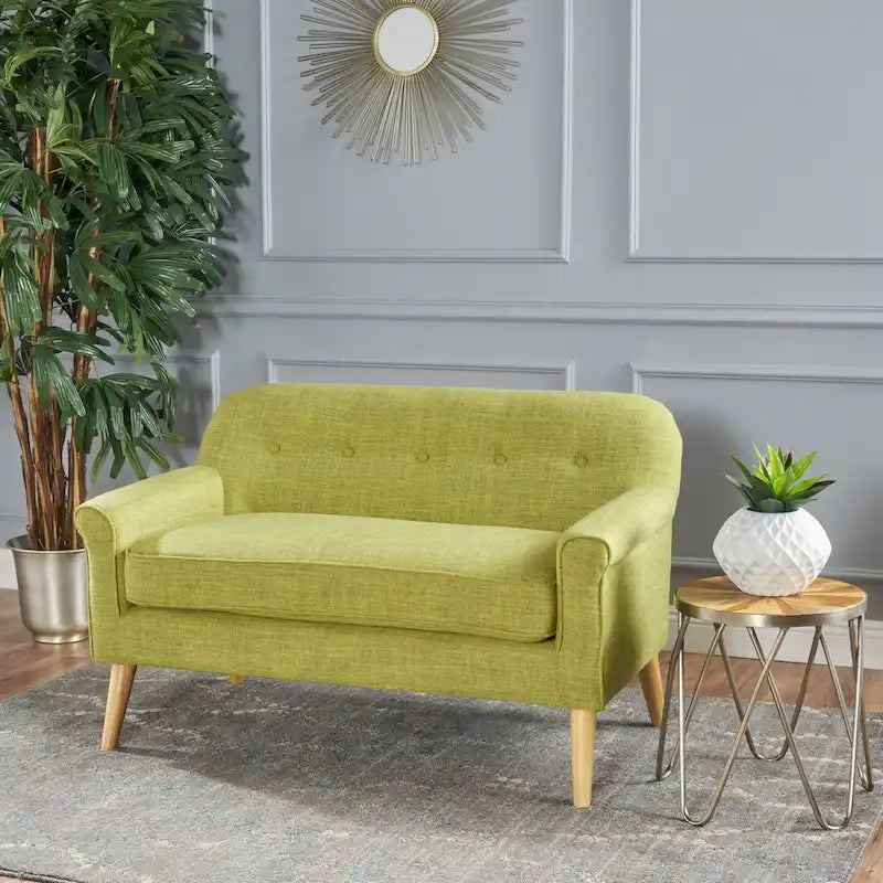 Mid-Century Fabric Loveseat
