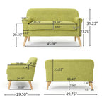 Mid-Century Fabric Loveseat