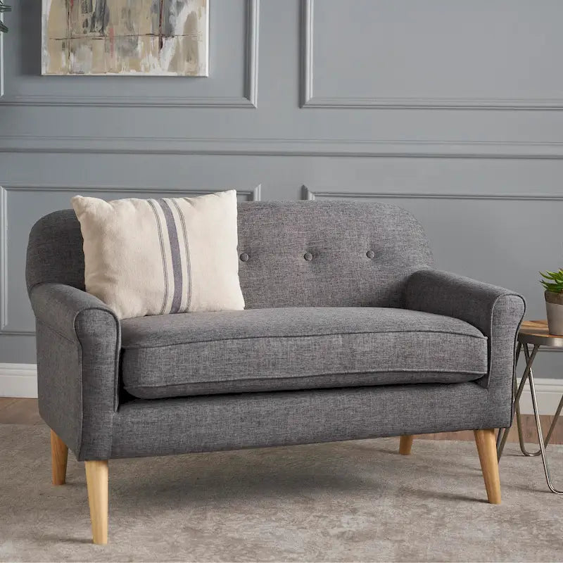 Mid-Century Fabric Loveseat