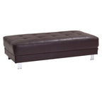 Pouf capitonné in finta pelle