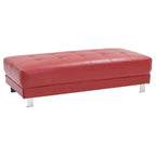 Pouf capitonné in finta pelle