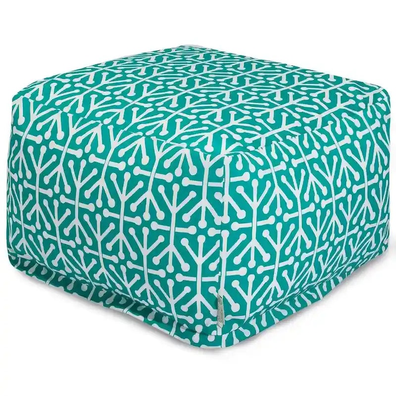Indoor Outdoor Ottoman Pouf 27 in L x 27 in W x 17 in H
