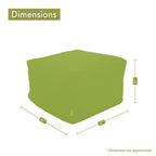 Indoor Outdoor Ottoman Pouf 27 in L x 27 in W x 17 in H