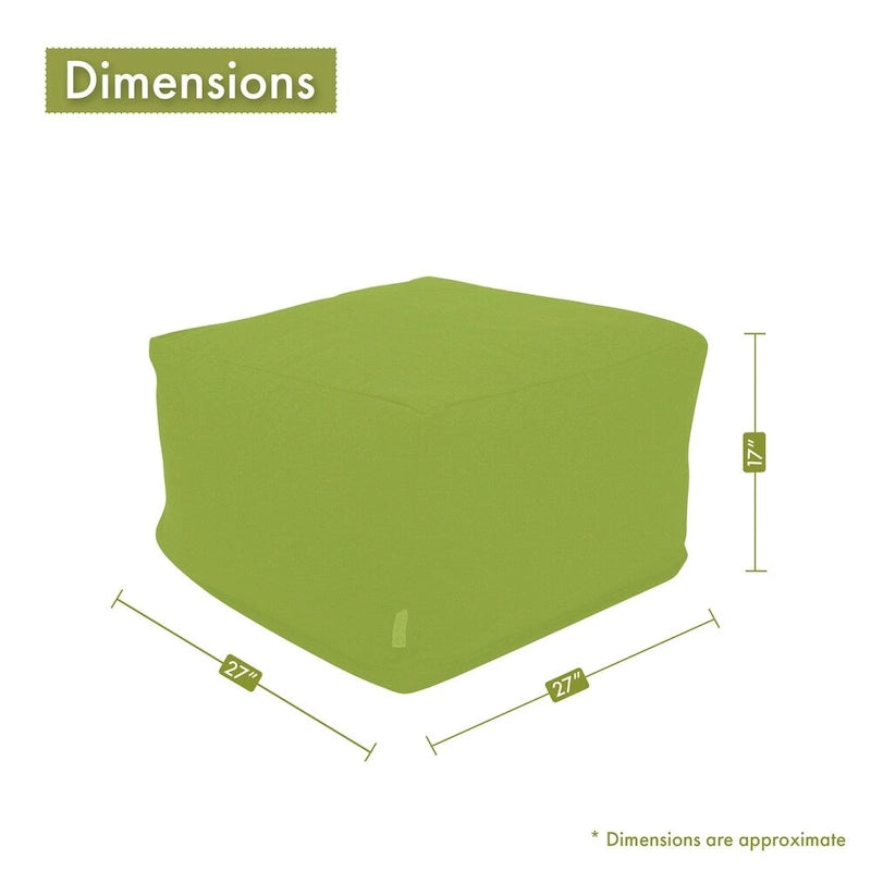 Indoor Outdoor Ottoman Pouf 27 in L x 27 in W x 17 in H