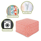 Indoor Outdoor Ottoman Pouf 27 in L x 27 in W x 17 in H