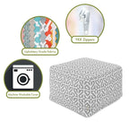 Indoor Outdoor Ottoman Pouf 27 in L x 27 in W x 17 in H