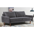 Baršunasta sofa s nogama suženog oblika