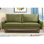 Baršunasta sofa s nogama suženog oblika