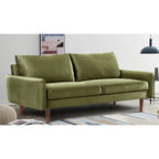 Baršunasta sofa s nogama suženog oblika
