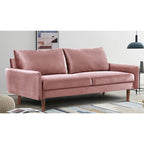 Baršunasta sofa s nogama suženog oblika