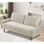 Baršunasta sofa s nogama suženog oblika