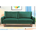 Baršunasta sofa s nogama suženog oblika
