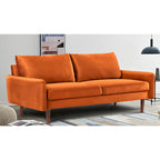 Baršunasta sofa s nogama suženog oblika
