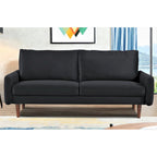 Baršunasta sofa s nogama suženog oblika