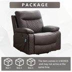 Modern Leather Power Reclining Heated Massage Chair