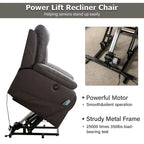 Modern Leather Power Reclining Heated Massage Chair