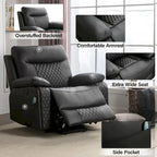 Modern Leather Power Reclining Heated Massage Chair