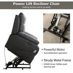 Modern Leather Power Reclining Heated Massage Chair