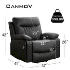 Modern Leather Power Reclining Heated Massage Chair