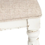 Antique White Weathered Bark 7 Piece Leg Table