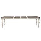 Antique White Weathered Bark 7 Piece Leg Table