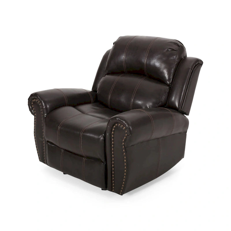 Bonded Leather Glider Recliner