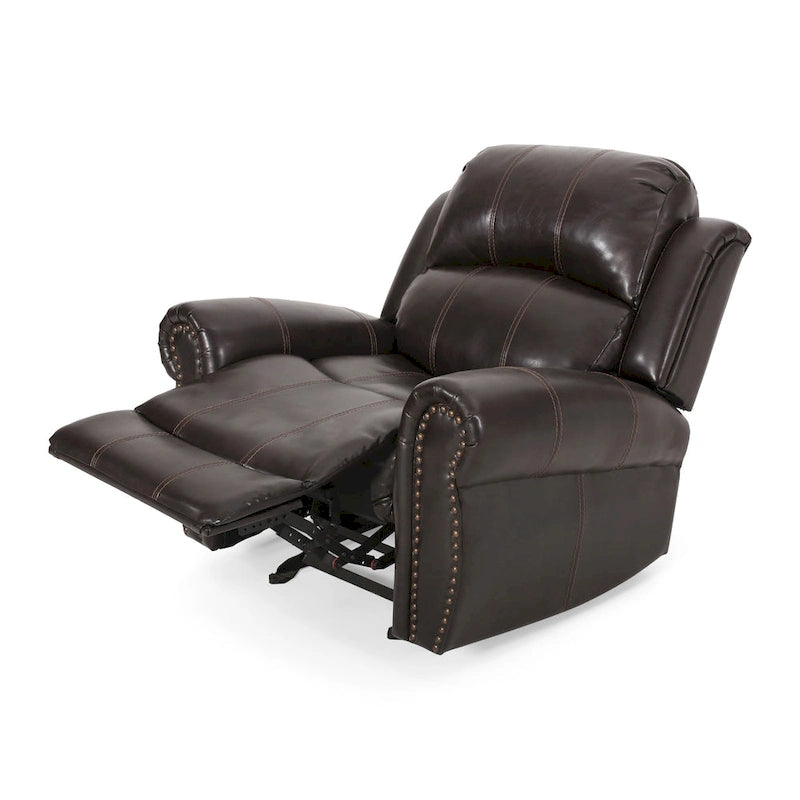 Bonded Leather Glider Recliner